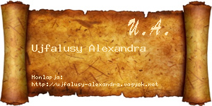 Ujfalusy Alexandra névjegykártya